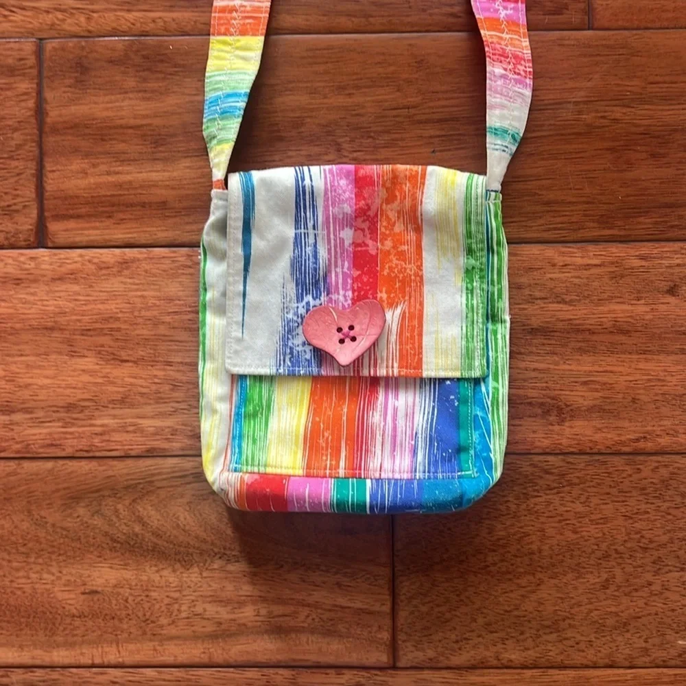 Crossbody Purse Handmade Rainbow Colorful